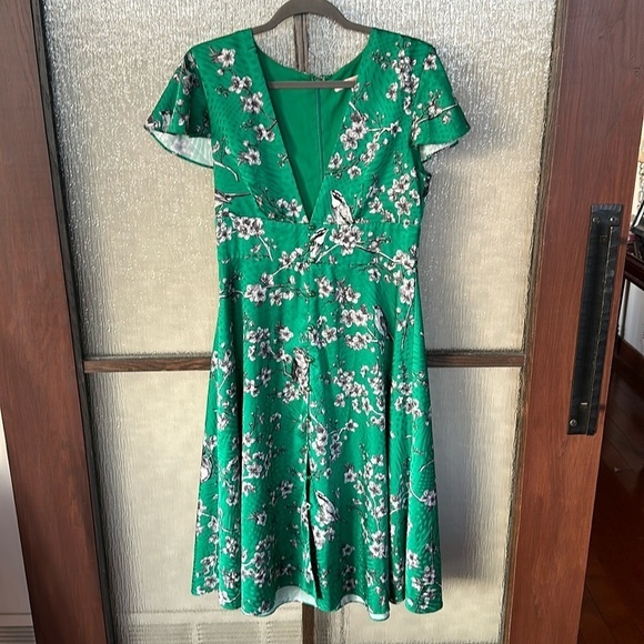 Hutch Green Wrap Tie Front Midi Dress - Picture 4 of 13